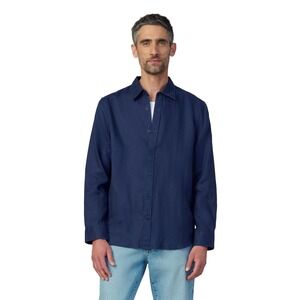 NWT Joe's Jeans Men's Jakob Linen Button Down Shirt True Navy X-Large